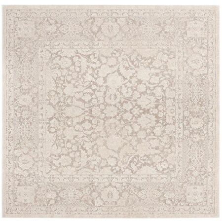 Flowers First 8 x 8 ft. Reflection Square Traditional Rug - Beige & Cream FL1857992